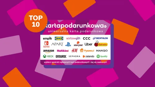 Top 10 kart podarunkowych