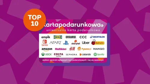 Top 10 najpopularniejszych kart podarunkowych