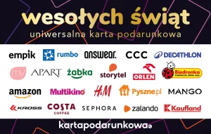 Wesołych Świąt karta podarunkowa