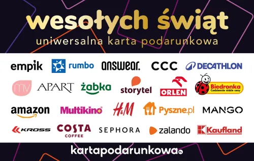 Wesołych Świąt karta podarunkowa