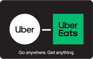 Uber & Uber Eats karta podarunkowa